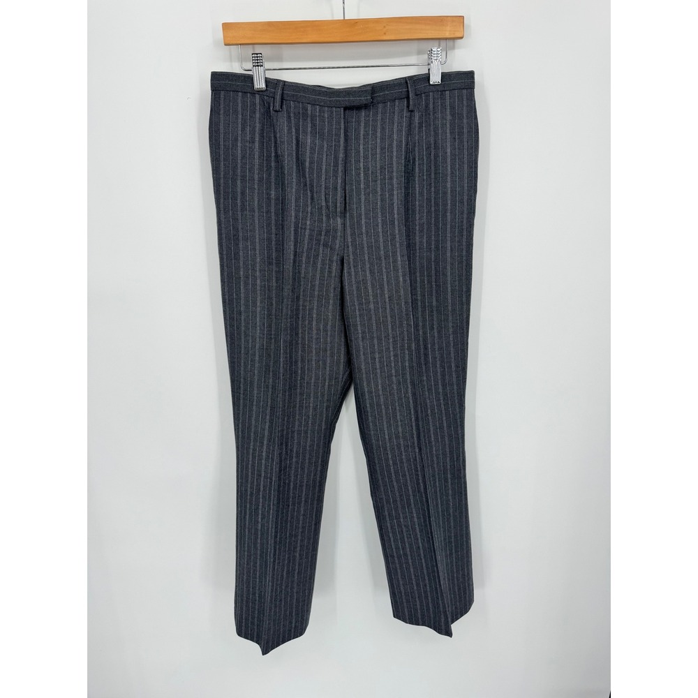 Pendleton Vintage Gray Pinstripe Wool Pleated Dress Pants Womens 8